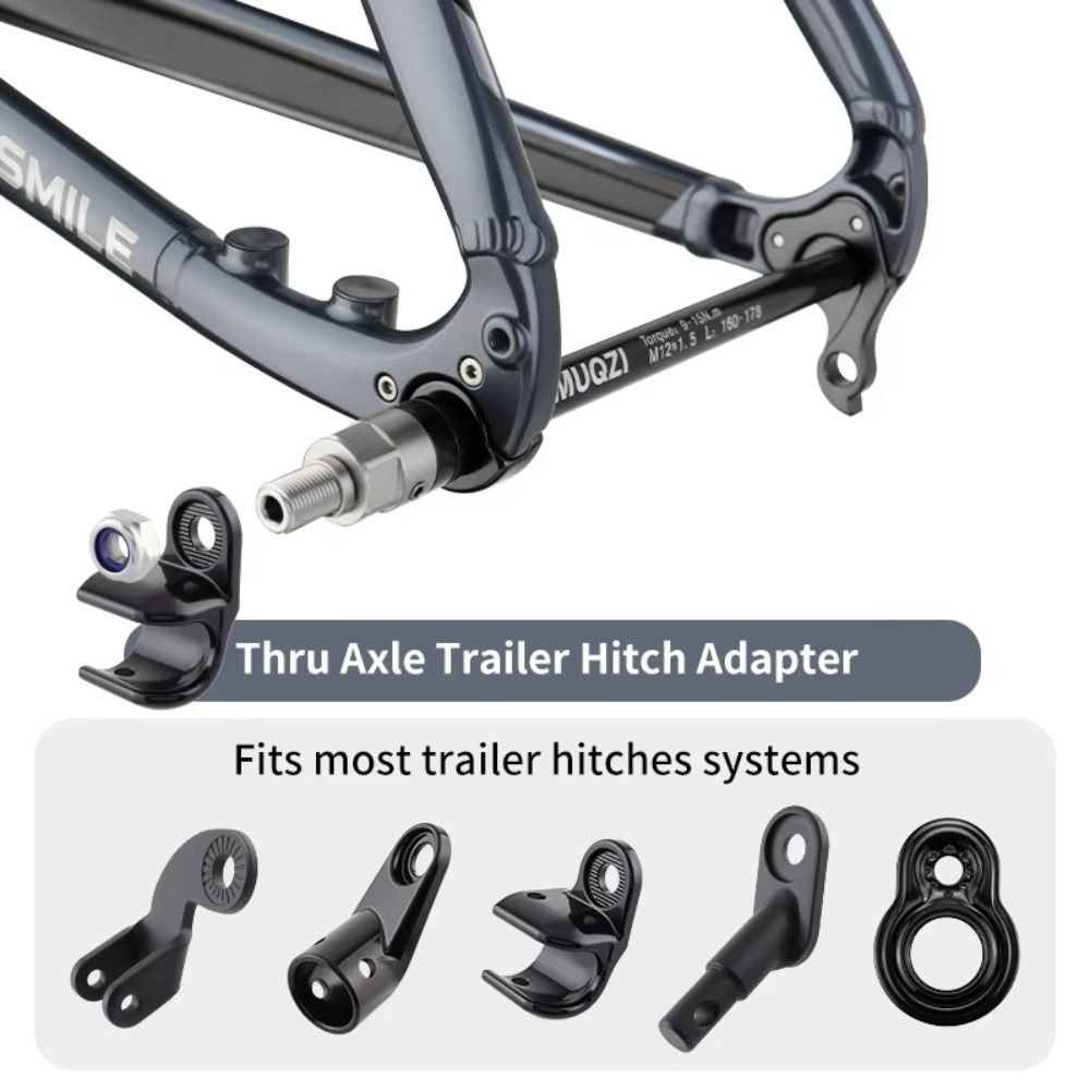 Thru Axle Adapter For Bike Trainer - Adaptor Penghubung Trailer Sepeda dari Paduan
