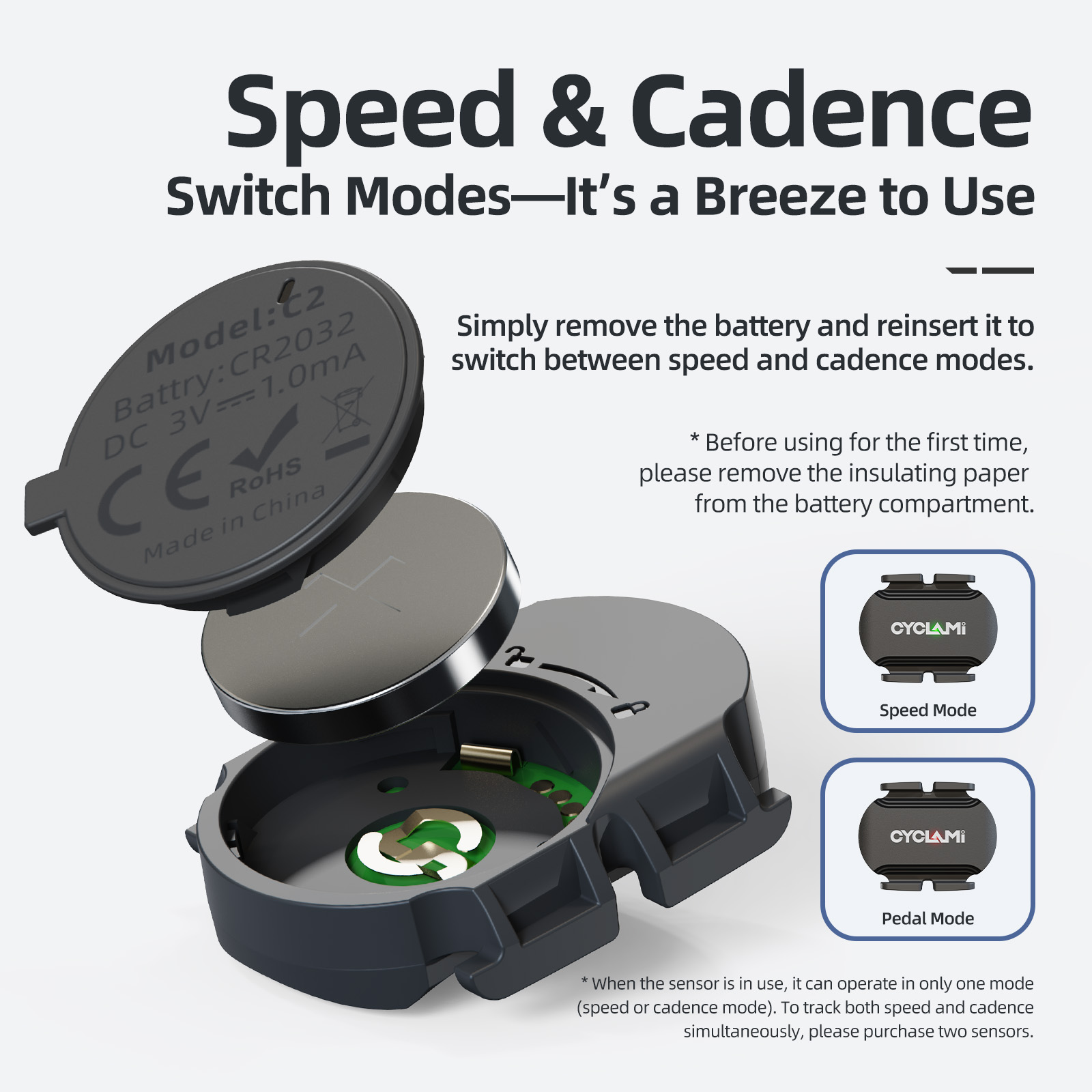 CYCLAMI C2 Sensor Kecepatan da - Cycling Speed Cadence Sensor Dual ulasan dan harga